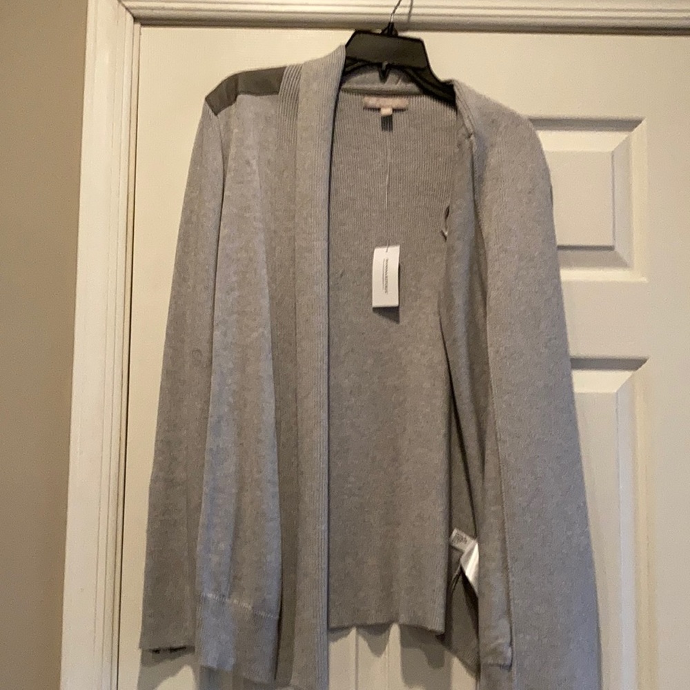 Beautiful unconstructed  open grey sweater